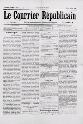 Le Courrier républicain de l'arrondissement de Bagnères-de-Bigorre (1894-1944)