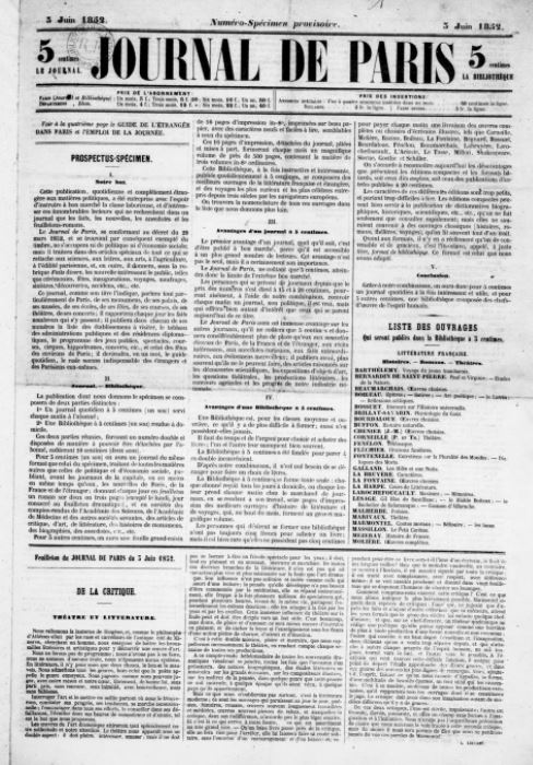 Journal de Paris (1852)