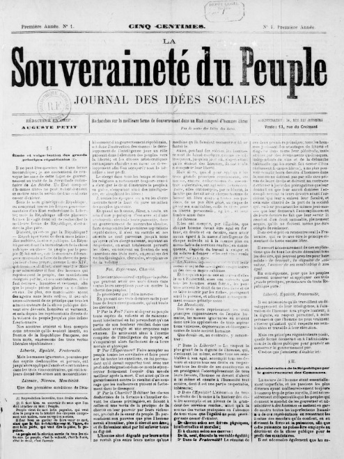 La Souveraineté Du Peuple Retronews Le Site De Presse De La Bnf