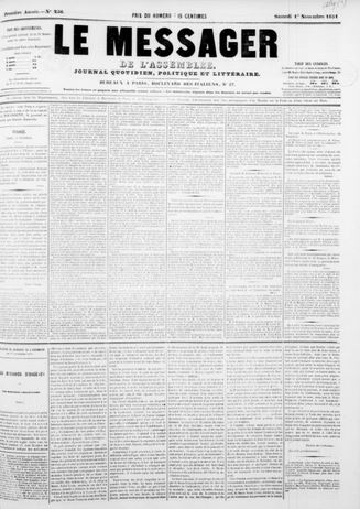 Le Messager de l'Assemblée (1851)