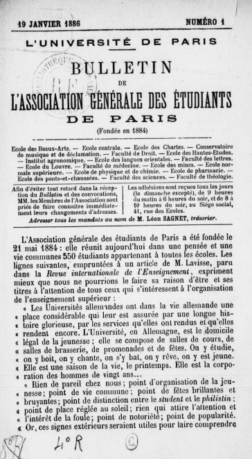 L'Université de Paris (1886-1935)