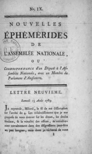 Nouvelles éphémérides de l'Assemblée nationale (1789)