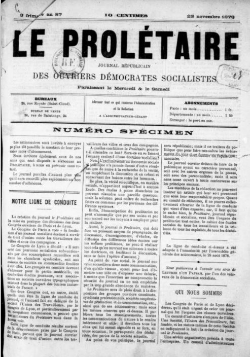 Le Prolétaire (1878-1884)