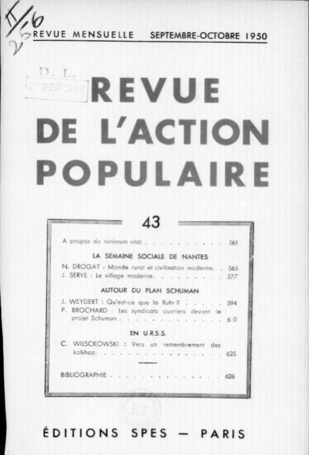 Revue de l'action populaire (1950-1965)