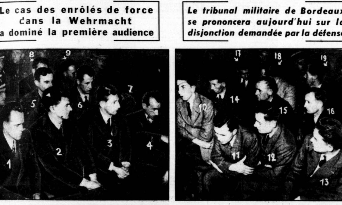 "Les bourreaux d'Oradour", Une de L'Aurore, 1953 - source : RetroNews-BnF