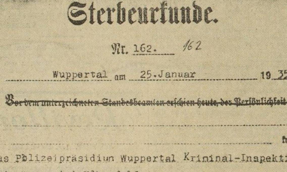 Acte de décès de Willy Muth, Rhénan martyr du nazisme, Excelsior, 1936 - source : RetroNews-BnF