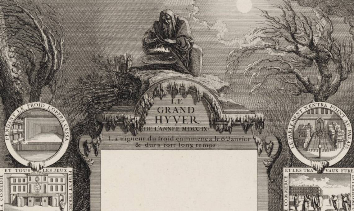 Le grand hyver de l'année M.DCC.IX, estampe, collection Hennin, circa 1780 - source : Gallica-BnF