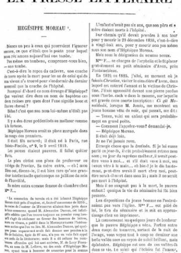 La Presse littéraire (1852-1861)