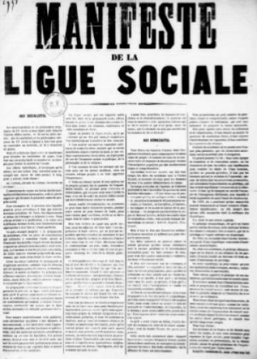 Manifeste de la Ligue sociale (1848)