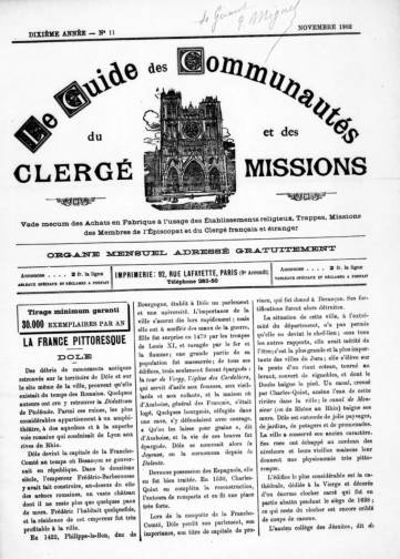 Le Guide des communautés, du clergé et des missions (1893-1903)