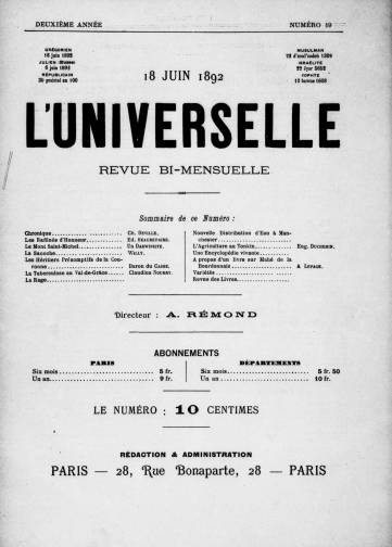 L’Universelle (1892-1893)