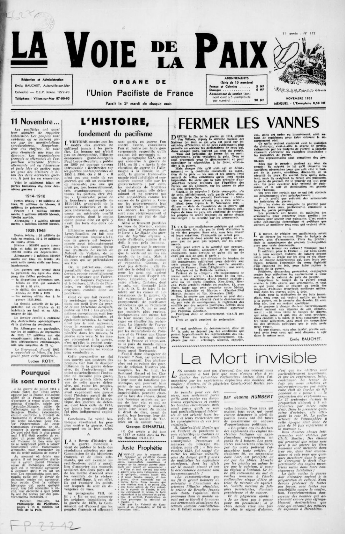 La Voie de la paix (1951-1962)